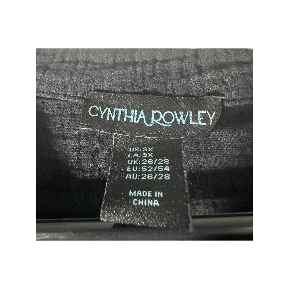 Cynthia Rowley Women's Black Textured Top - Size 3X - Picture 5 of 8
